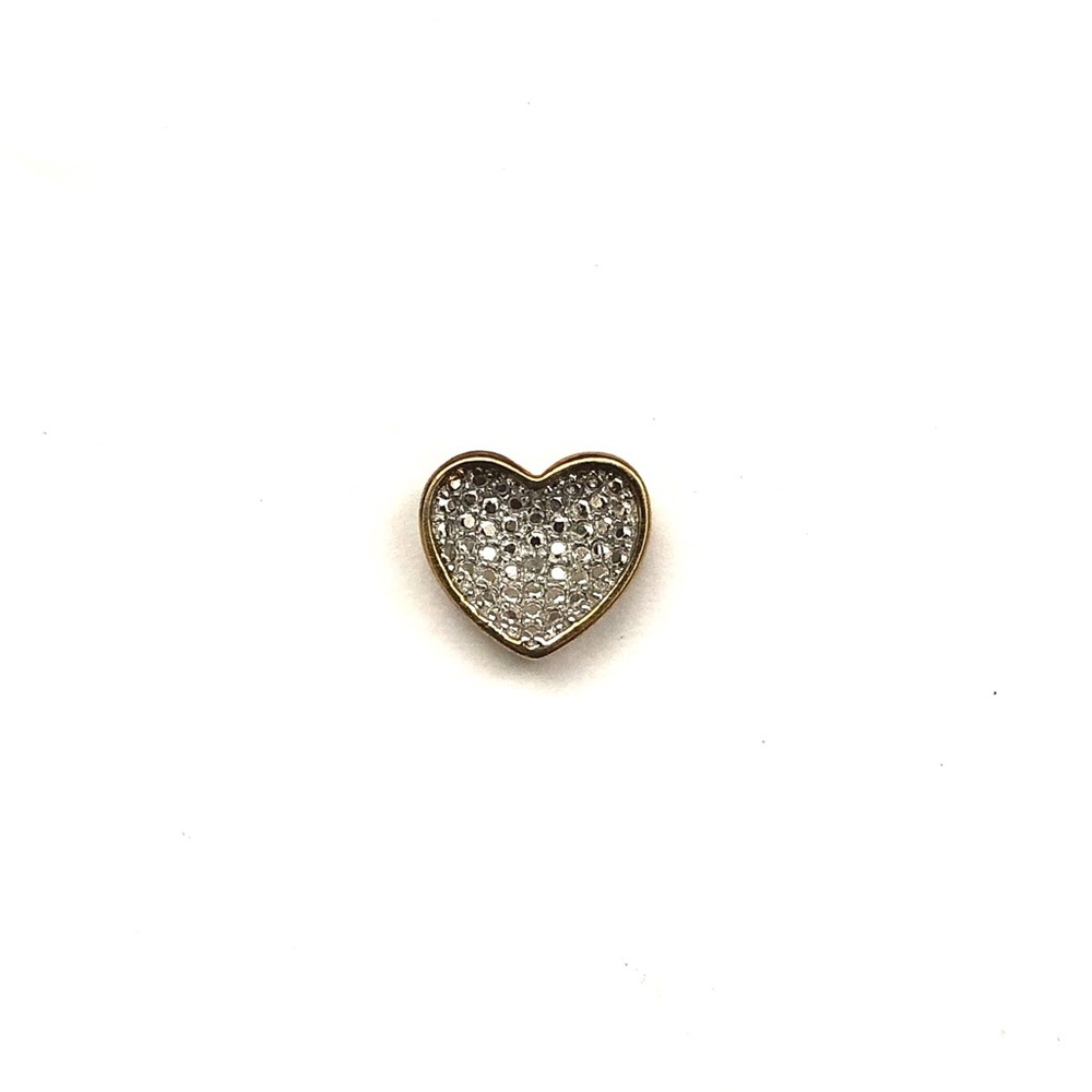 Vintage Two Tone Heart Pendant (Gold and Silver)